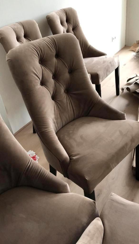 Chesterfield eetkamerstoel – €75 per stuk, Huis en Inrichting, Stoelen, Zo goed als nieuw, Vijf, Zes of meer stoelen, Overige materialen