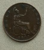 Engeland, 1/2 penny 1877, Ophalen of Verzenden, Overige landen, Losse munt