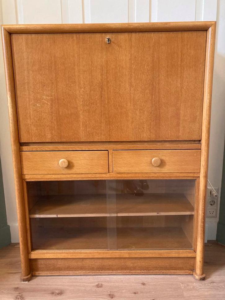 Vintage Secretaire uit 1950 in perfecte staat, Huis en Inrichting, Kasten | Buffetkasten, Zo goed als nieuw, 100 tot 150 cm, 50 tot 100 cm