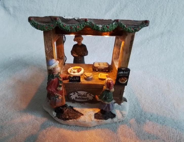 Kerstdorp Wafelkraam "Typisch Hollands", Diversen, Kerst, Zo goed als nieuw, Ophalen