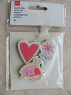 NIEUW verpakking set 3delig HEMA roze rode kat GUMMETJES gum, Ophalen of Verzenden, Nieuw