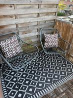 2 grijze tuinstoelen, Ophalen, Gebruikt, Metaal