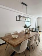 Mango hout eettafel 220x100 cm, Huis en Inrichting, Tafels | Eettafels, Ophalen, 200 cm of meer, 50 tot 100 cm, Zo goed als nieuw