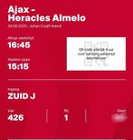 Te koop 1 kaartje Ajax vs Heracles sfeervak 426 laag Zuid 2, Tickets en Kaartjes, Eén persoon