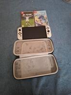 Nintendo Switch OLED + 2 Games + Case, Gebruikt, 1 speler, Ophalen of Verzenden, Vanaf 3 jaar