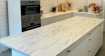 Keuken eiland blad Ekbacken wit marmer beschikbaar voor biedingen