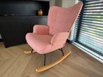 Roze Teddy Schommelstoel – Nieuw – Licht Houten Poten, Ophalen, Nieuw, 75 tot 100 cm, Stof
