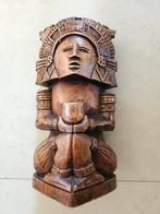 Houten Maya/Azteekse Beeld - Handgesneden, Antiek en Kunst, Ophalen