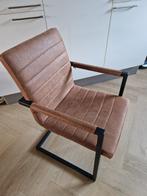 6 Cognac Eetkamerstoelen - Zo goed als nieuw, Huis en Inrichting, Stoelen, Ophalen, Bruin, Zo goed als nieuw, Metaal