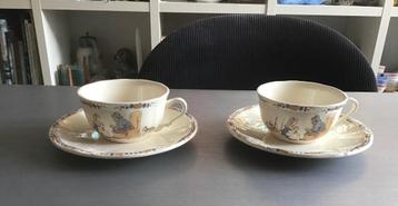 2x kop en schotel Sarreguemines “ Enfants Richard “ beschikbaar voor biedingen