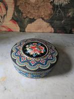 Antiek blikken kraaltjes koektrommel, Verzamelen, Blikken, Ophalen of Verzenden, Zo goed als nieuw, Overige