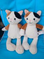 HEMA POES KAT PLUCHE WOLLIG WIT MET BRUINE ARMEN VLEK, Ophalen of Verzenden, Nieuw, Overige typen