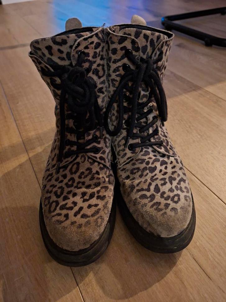 Panterprint boots maat 38, Kinderen en Baby's, Kinderkleding | Schoenen en Sokken, Gebruikt, Laarzen, Meisje, Ophalen