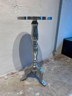 Set van 2 zilveren bijzettafels, Ophalen, Minder dan 55 cm, Gebruikt, Metaal of Aluminium