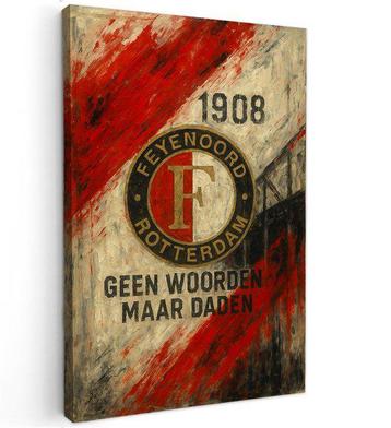 Canvas schilderij Feyenoord 1908 verschillende maten  beschikbaar voor biedingen