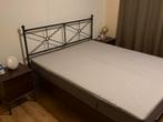 IKEA Bed 2-persoons 160x200, Huis en Inrichting, Slaapkamer | Bedden, Ophalen, Zwart, Tweepersoons, Zo goed als nieuw