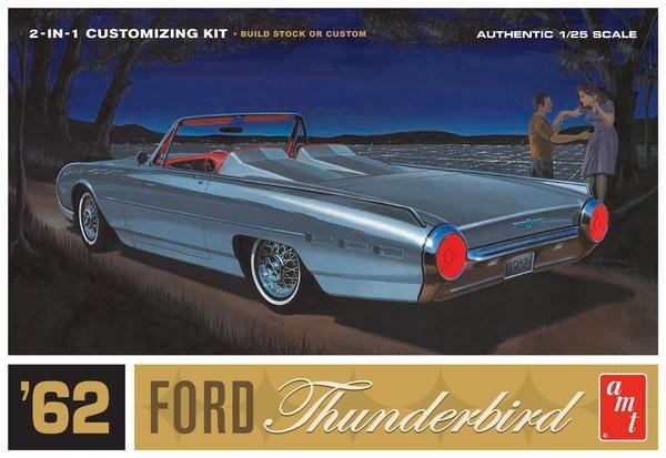 AMT 1962 FORD THUNDERBIRD AMT-0682 1/25, Hobby en Vrije tijd, Modelbouw | Auto's en Voertuigen, Nieuw, Auto, Groter dan 1:32, Overige merken