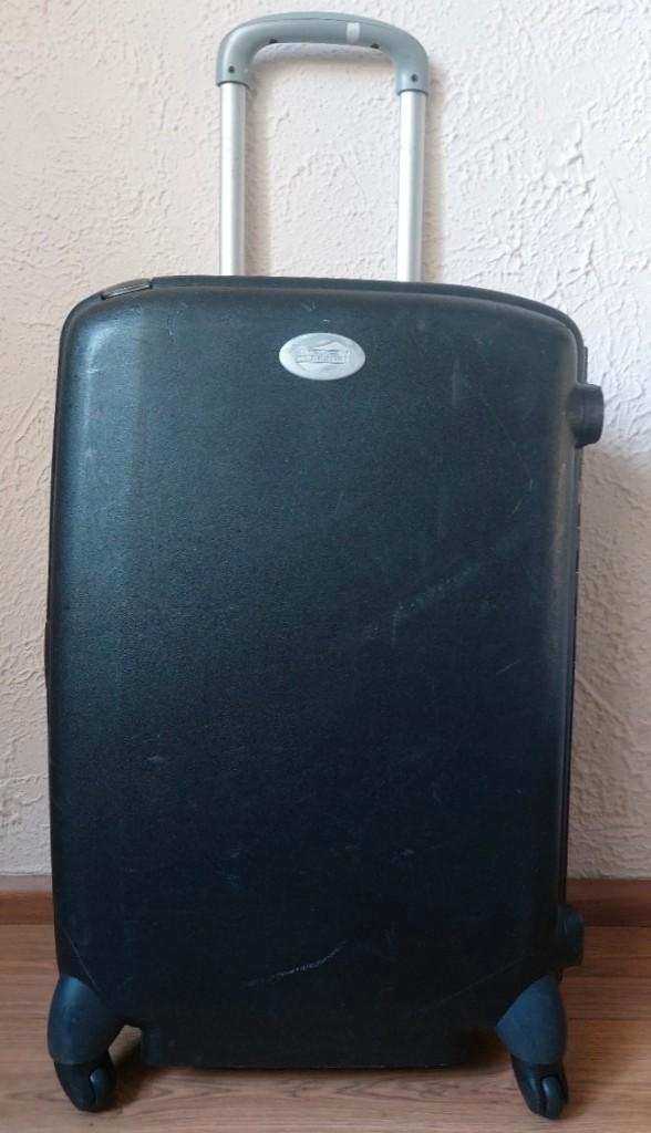 American Tourister Rolkoffer (met cijferslot) in zwart, Sieraden, Tassen en Uiterlijk, Koffers, Gebruikt, Hard kunststof, 70 cm of meer