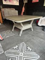 Tuin tafel - Wicker onderstel gratis, Tuin en Terras, Tuintafels, Ophalen of Verzenden, Gebruikt, Vierkant, Wicker