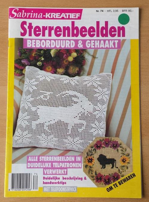 Sabrina Kreatief- Sterrenbeelden Geborduurd & Gehaakt -nr.74, Hobby en Vrije tijd, Borduren en Borduurmachines, Gebruikt, Patroon