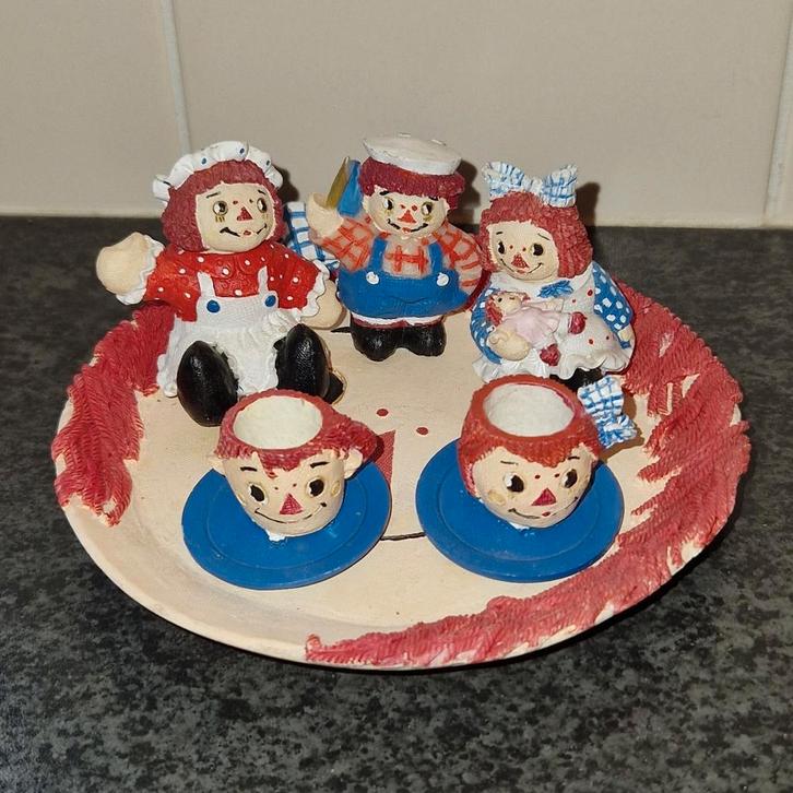 Raggedy Ann miniatuur beeldjes, vintage jaren 90, Verzamelen, Beelden en Beeldjes, Zo goed als nieuw, Ophalen of Verzenden