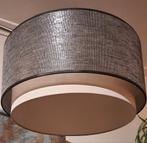 Dubbele lampenkap met onderplaat, Huis en Inrichting, Lampen | Lampenkappen, Ophalen of Verzenden, Zo goed als nieuw, Zwart, Rond