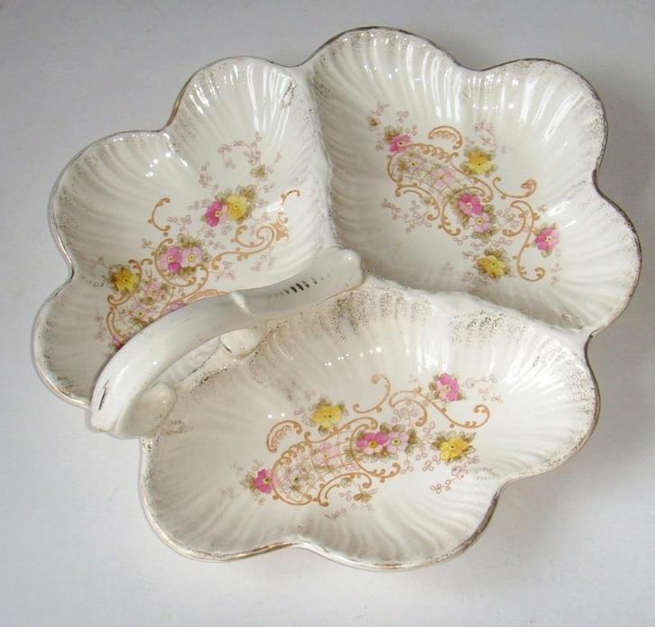 Brocante porseleinen soezenschaal Limoges, A Lanternier 1900, Antiek en Kunst, Antiek | Porselein, Ophalen of Verzenden