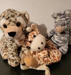 Panter 35 cm. Zebra 30 cm en giraffe  (rugzakje), Ophalen of Verzenden, Zo goed als nieuw, Overige typen