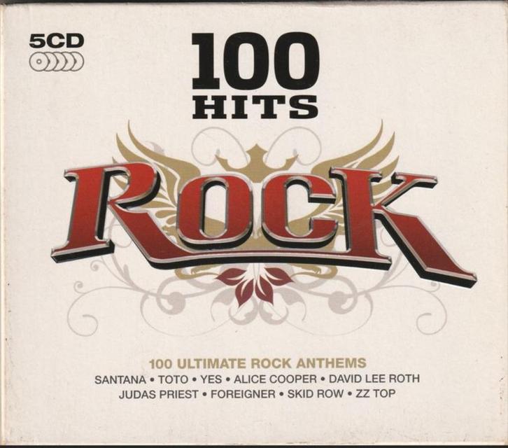 100 Hits Rock - 5CD - Verzamel, Cd's en Dvd's, Cd's | Verzamelalbums, Gebruikt, Rock en Metal, Ophalen of Verzenden