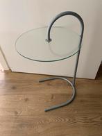 Vintage ikea chroom glazen bijzettafeltje, Huis en Inrichting, Tafels | Bijzettafels, Ophalen, Minder dan 55 cm, Rond, Glas