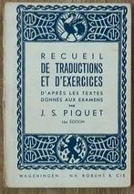 Recueil de traductions et d'exercices - J.S. Piquet, Niet van toepassing, Ophalen of Verzenden, Zo goed als nieuw, J.S. Piquet.