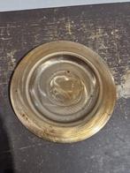 Goudkleurige metalen schaal 39cm doorsnee, Overige materialen, Gebruikt, Schaal, Rond