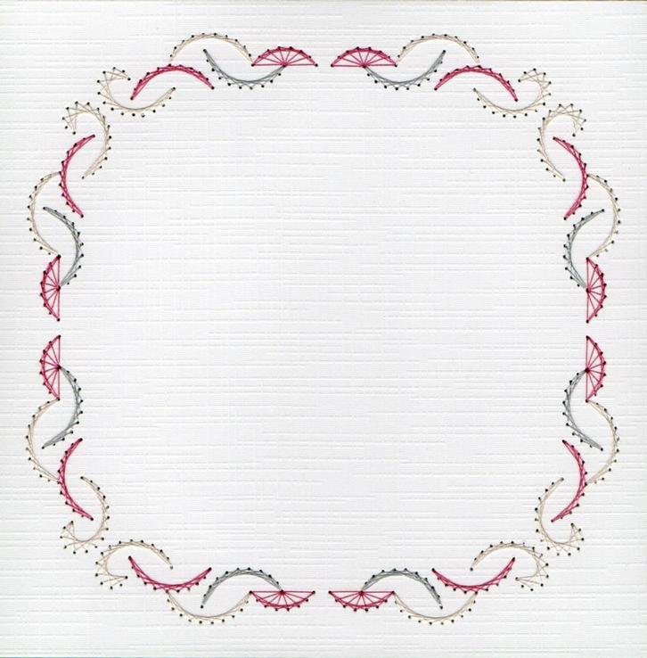 geborduurde oplegkaart nr 94, Hobby en Vrije tijd, Kaarten | Zelf maken, Nieuw, Blanco kaart of Basiskaart, Overige thema's, Ophalen of Verzenden