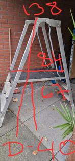 Dubbele trap professioneel met 3 treden., Ophalen, Gebruikt, Trap, 2 tot 4 meter