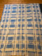 VINTAGE 100% SCHAAPSWOLLEN DEKEN., Gebruikt, Eenpersoons, Blauw, Ophalen of Verzenden