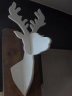 Houten hert wit of ongeverfd landelijk brocante, Ophalen of Verzenden