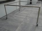 RVS onderstel tafel verrijdbaar werktafel horeca atelier, Ophalen, Tafelpoot, Gebruikt, 150 tot 200 cm
