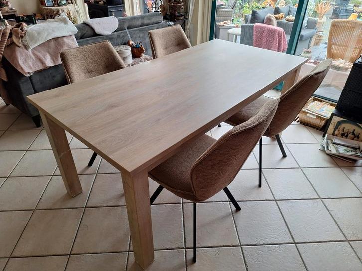 Houten eettafel, Huis en Inrichting, Tafels | Eettafels, Gebruikt, 50 tot 100 cm, 150 tot 200 cm, Vier personen, Rechthoekig, Overige houtsoorten