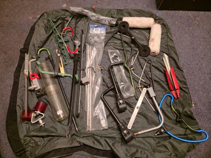 Veel steunen leggers witvissen feeder rollers vaste hengel, Watersport en Boten, Hengelsport | Witvissen, Zo goed als nieuw, Vaste hengel