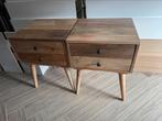 2x nachtkastje Loods 5, Ophalen, Zo goed als nieuw, Hout, 55 tot 70 cm