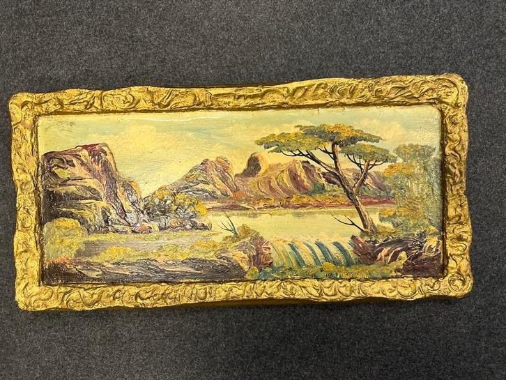 Expressionistisch Landschap Afrika 1968, Antiek en Kunst, Kunst | Schilderijen | Klassiek, Ophalen