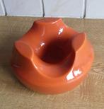 Vintage theelicht oranje keramiek rechaud waxinelichthouder, Huis en Inrichting, Keuken | Servies, Gebruikt, Keramiek, Overige typen