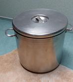 Grote 10-liter RVS kookpan met dikke bodem, Ophalen, Gebruikt, Rvs, Kookpan of Snelkookpan
