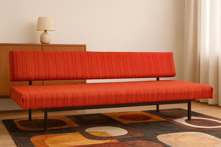 Martin Visser (Spectrum) slaapbank vintage, Huis en Inrichting, Slaapkamer | Slaapbanken, Gebruikt, 80 cm, 200 cm, Eenpersoons