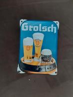 oud grolsch emaille deur post bordje, Ophalen of Verzenden, Zo goed als nieuw, Reclamebord, Plaat of Schild, Grolsch