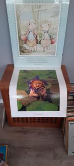 2 posters in glas, Minder dan 50 cm, Ophalen of Verzenden, Zo goed als nieuw, Schilderij