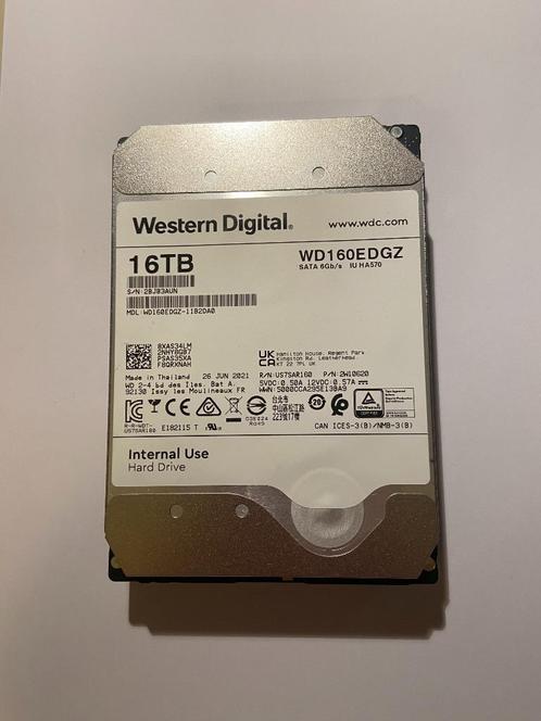 WD 16tb NAS - SERVER HDD *WD160EDGZ* (56 uur!!), Computers en Software, Harde schijven, Nieuw, HDD, SATA, Ophalen of Verzenden