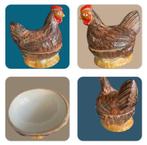 Caugant vintage pate terrine kip op haar eieren, Ophalen of Verzenden