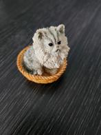 Poppenhuis poes in mandje, Ophalen of Verzenden, Zo goed als nieuw, Poppenhuis