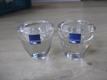  2 theelichthouders leonardo flickflack. beschikbaar voor biedingen